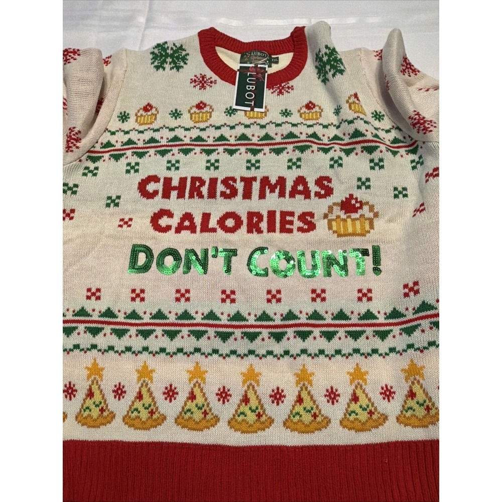 Jolly Christmas XL Nordic Present Gift Ugly Christmas Sweater EUC